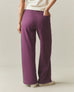 Women's Midweight Pintuck Flare Sweatpants - Italian Plum